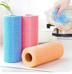 50 Pcs/Roll Multi-Purpose Disposable Kitchen Cloth Rolls Cleaning Rags Scouring Pads Dish Towels Cleaning Wipes Washcloths JY0224