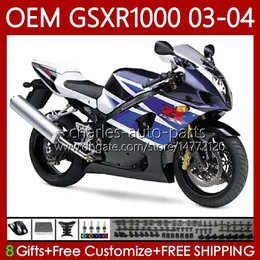 Ciało formy wtryskowej dla Suzuki GSXR-R1000 GSXR 1000 CC GSXR-1000 K 3 2003-2004 nadwozie 67NO.22 K3 1000CC GSXR1000 03 04 GSX R1000 2003 2004 OEM Wishings Kit Factory Blue