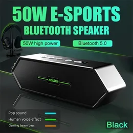 50 W Yüksek Güç Bluetooth 5.0 Hoparlör Taşınabilir Açık Hoparlör IPX5 Subwoofer 12 Saat Çalma Saati Kablosuz Bas Kutusu