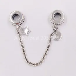 Andy Jewel 925 Sterling Zilveren Kralen Persoonlijke Galaxy Veiligheidsketting Clear Cz Charms Past Europese Pandora Style Sieraden Armbanden Ketting 7