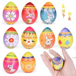 NEW9pcs / bag Halloween Easter Egg Pu Slow Rebound Squishy Decompression Toy Cartoon Buuy Rainbow Silicone Squishies Antistress RRE12231