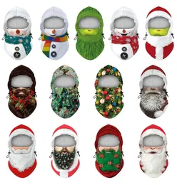 Weihnachten Designs Maske Kind Erwachsene Outdoor Ski Warme Kapuze Winter Digitaldruck Kopfbedeckung Bandana Einstellbare Schal Weihnachten Dekoration LSK1901