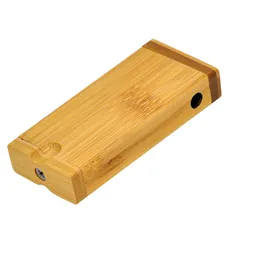 Toppuff naturlig bambu rökning dugout case box Stor multifunktion med tobak rörskål inkluderar metall en hitter grossist