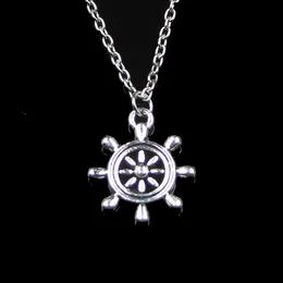Fashion 22*20mm Ships Wheel Helm Rudder Pendant Necklace Link Chain For Female Choker Necklace Creative Jewelry party Gift