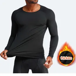 Pro tights with long sleeves and velvet warm clothing male basketball training base outside running exercise