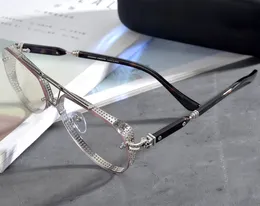 Märke Designer Optiska glasögon Män Solglasögon Glasögon Ram för Kvinnor Grå Bruna Linser Eyeglasses Spectacle Frames Big Myopia Glasses Glasögon
