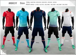 مجموعة من الأطفال البالغين فارغة تخصيص فريق 2022-2023 Soccer Jersey Set Football Kit Men Kids 4XS-5XL Training Uniforms M8631
