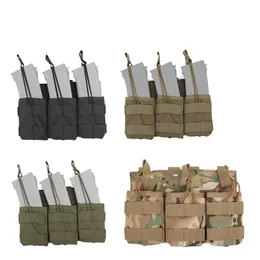 Tactical Mag 7.62 Triple Magazine Pouch Airsoft Gear Molle Bag Vest Accessorio Camouflage Pack Cartucce Clip Carrier Porta munizioni NO11-545
