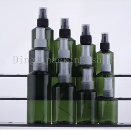 Varm försäljning 50st, 100 ml fin sprayflaska tomma flaskor PET kosmetiska behållare parfym