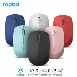 MICE RAPOO M100 Original Multi-Mode Wireless Mouse Optical Silent Bluetooth med 1300DPI Mini Noiseless för PC1