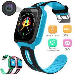 Child Smart Digital Watch with Security Anti-lost SOS Emergency Call LBS Positioning Kids Clock Intelligent Power Saving Watches LJ200911