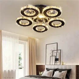 Hot Sale Led Round Crystal Taklampa Atmosfärisk Vardagsrum Lampa Varm Bedroom Rum Crystal Lamp Restaurang Lighting