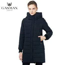 Gasman Длинное пальто куртка вниз зимнее пальто Женщины с капюшоном теплые парку пальто высокое качество женская новая зимняя ветрозащитная куртка 1820 210203