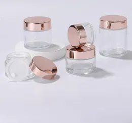 Hot Sale Clear Glass Cream Bottle 5g 10g 15g 20g 30g 50g 60g 100g Empty Cosmetic Glass Jars Containers On Promotion SN4805