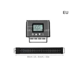 Aquarium luz conduziu a decoração com liga de alumínio shell extensível colchetes controlador externo para peixes de água doce luz y200922