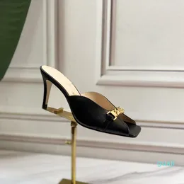 kvinna skor metall spänne för fester ockupation sexiga sandaler klassiska högklackade sandaler grova häl läder suede elegant storlek 35-42