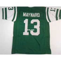 3740 Don Maynard # 13 costurado Costurado Retro Jersey Completo Bordado Jersey Tamanho S-4XL ou Personalizado Qualquer nome ou Número Jersey