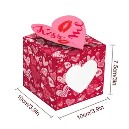 12 Scatole A Forma Di Cuore Rosse E Rosa Con Finestra – Per Cupcake, Fragole E Dolci Di San Valentino