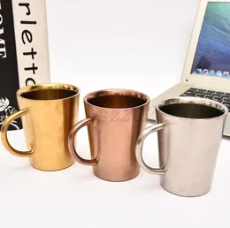 The latest model 304 stainless steel double-layer coffee cup creative water cup insulation anti-scalding household goods beer mug