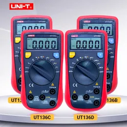Multímetro Digital UNI-T UT136A UT136C UT136D AC / DC Atual Tensão de Tensão Verificador Verificador Diodo Continuidade Buzzer Teste