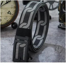 Nya herrarna Milit￤r Nylon Belt Non-Tooth Alloy Matic Buckle Belt Metal Tactical Midjeband M￤n utomhus Leisure Wa Jllffq