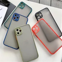 TPU Proctective Phone Cases Transparent Fine Hole Contrast Frosted Phone Case for 12 mini 12 pro max Support with opp bag