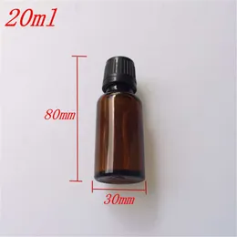 黒いプラスチック安全ねじキャップDIY 20 mlの空の収納瓶の容器と10個30×80 mm茶色のガラスの瓶