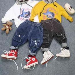 2-8Y new 2019 autumn boys denim pants fashion style spring autumn boys jeans kids clothing kids boys jeans G1220