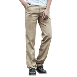 US Big Tall Mens Clothing High Waist Trousers Long Leg Length 120cm Height 200cm Male Work Pants Summer Cotton Mens Khaki Pants 201109