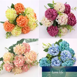 1pcs 10 Flower Head Peony Fake Flowers Luxury Bouquet Wedding Decoration Home Table Sky Blue Fake Flower