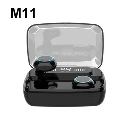 M11 TWS Bluetooth Earphones Touch Control Earbjudningar Tr￥dl￶sa headset Sport Stereo Musik H￶rlurar Auto Paring Power Bank