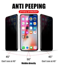 iPhone 12 Mini 12 11 Pro Max X XR XS Max 8 7 6 Plus Privacy 9H Tempered Glass Anti-Spy Screen Protector