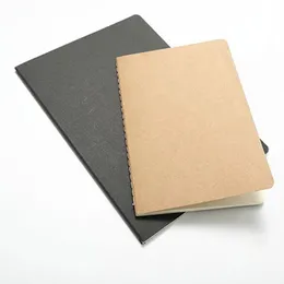 A5 Kraft Paper Line Book Blank Handmålad Bok Retro Sketch Bok Kraft Papper Agenda Notebook Skolskolor Tillbehör Kontorsmaterial