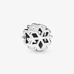 100% 925 Sterling Silver Polido Snowflake Charms Fit Original Europeia Charme Pulseira Moda Mulheres Acessórios de Jóias de Noivado