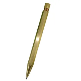 Acmecn nyaste 46g mässing penna med sexkantig design twist utdragbar kulspetspenna kontor skrivning instrument hantverk stationeries 201111