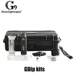 Аутентичные G9 GreenlightVapes GDIP Kit Kit Wax Dap Pen 1000MAH Аккумуляторная батарея и перегрев с 2 консультациями V2 W3 100% оригинал