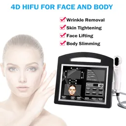 4D hifu machine portable wrinkle removal machine for skin tightening facial treatment 8 catridges 12 lines each shots free shipping