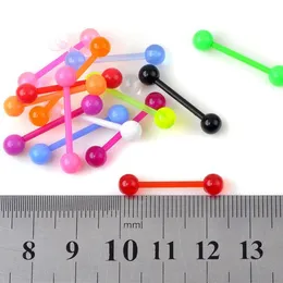 10pcs/الكثير من الأشعة فوق البنفسجية مرنة UV Sile Longan Nipple Bar Bar Ring Barbell Percing Body Jewelry 10pcs/Lot Colorful Q Jllehz