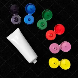 100 ml 50 teile/los Make-Up Squeeze Sub-abfüllung Weiß Kosmetische Probe Rohr Verpackung Container Lotion Zahnpasta Schlauch