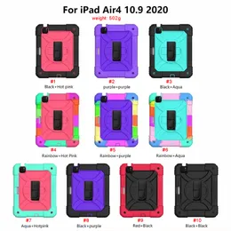 per iPad air 6 7 8 10.9 10.2 pro 11 Tab A A6 A7 10.1 8.4 5 T510 T500 T505360 Silicone rotante Custodia ibrida antiurto Tracolla