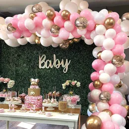 1 zestaw Macaron Złoto Proszek Balony Nieregularne Łuk Bankiet Urodziny Graduation Tło Wall Creative Decoration Układ Balony