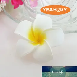 100pcs 7cm Hawaian 5COLORS Real Touch Artificial PE Frangipane Plumeria Flower Heads DIY Wedding Party Headware Decoration