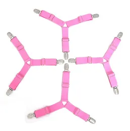 Bed Sheet Clips 4 Pcs Adjustable Triangle Bed Anti-slip Button Multi Function Adjustment Buckles Mattress Fastener Holder Grippers HHE3663