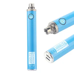 1PCS Neueste UGO T3 Vape Batterie Dual USB Ladegerät Port 1300mAh 510 Gewinde Vorheizen Verdampfer E Zigaretten vape Stift VV Batterie