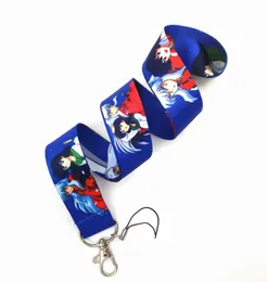 2021 Hurtownie Nowy 20 SZTUK Japonia Anime Inuyasha Lanyard Moda Klawisze Mobile Phone Neck ID posiadacze do samochodu Key ID Card Telefon komórkowy # 12