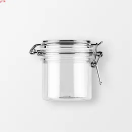 200g 1pc vuoto rotondo plastica sigillato contenitori di latta con clip clip, deposito di vaso da barattolo di cibo, maschera crema contenitore bottlehighlity