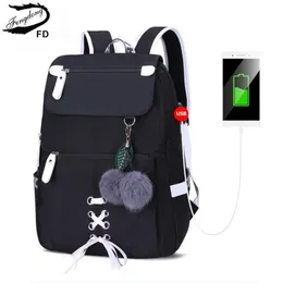 FengDong Kinder-Schulrucksack für Mädchen, Schultaschen, Damen-Umhängetasche, Pelzball-Bowknot-Rucksäcke für Mädchen im Teenageralter, Dropshipping LJ200918