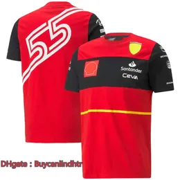 2022シーズンF1ワークレーシングスーツ車のカスタムチーム半袖TシャツファンQuick-Dryingラウンドネックスポーツ通気性トップTシャツ