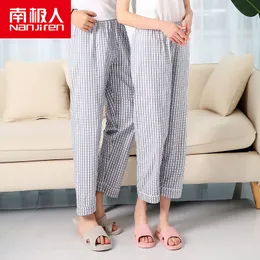 NANJIREN MARKENQUALITÄTS-SEXY Nacht Tragen Frauen Pyjama Hosen Hause Pyjama Schlaf Höschen Männliche Sommer Hosen Casual Lose 100% Baumwolle Nacht Hosen Lounge 201023