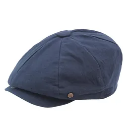 2020 feitong Cappello da strillone piatto unisex Cabbie Autunno Inverno Cappello da strillone vintage in lino unisex Pittore di moda Berretto di colore solido